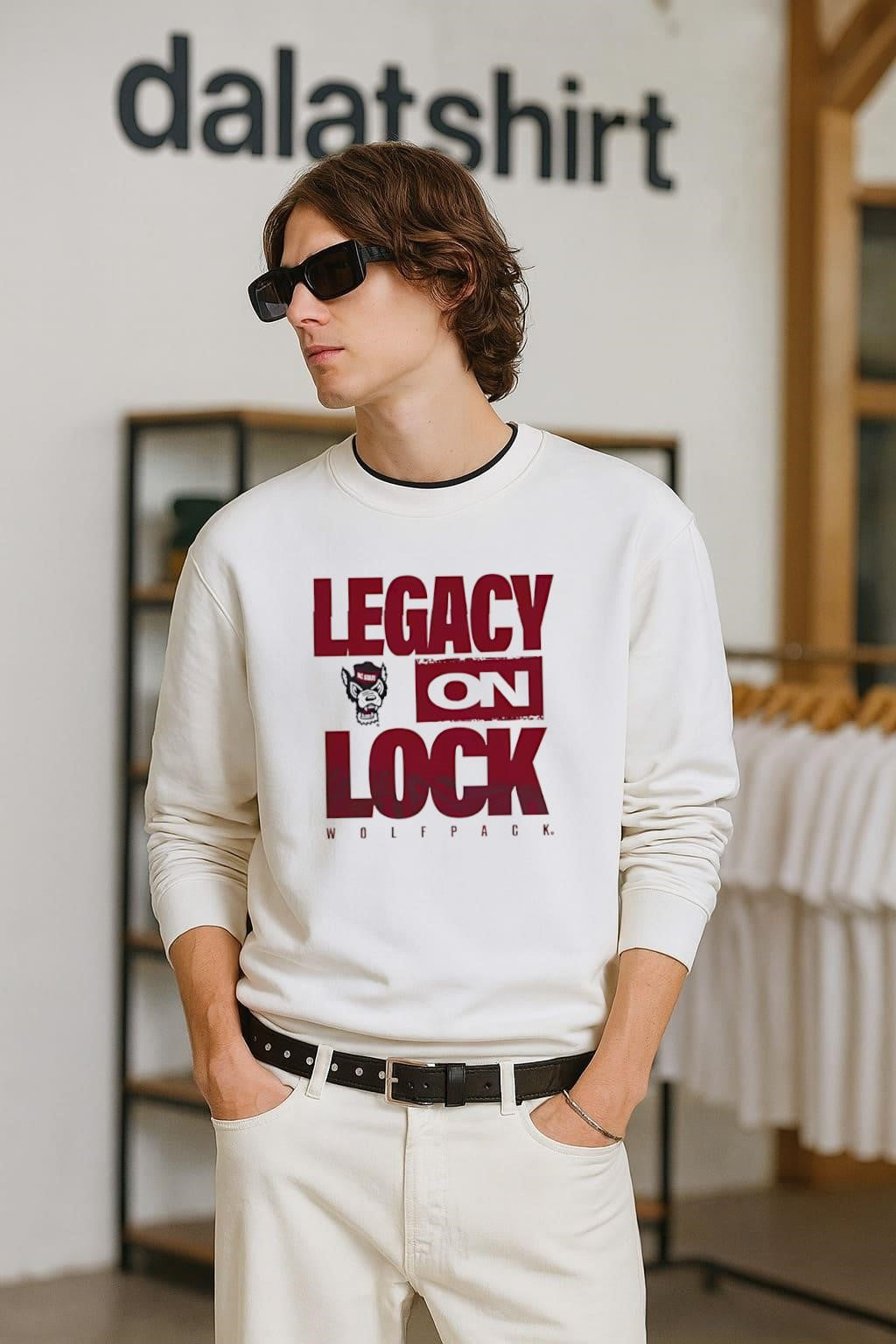 Legacy On Lock NC State Wolfpack Mascot shirt