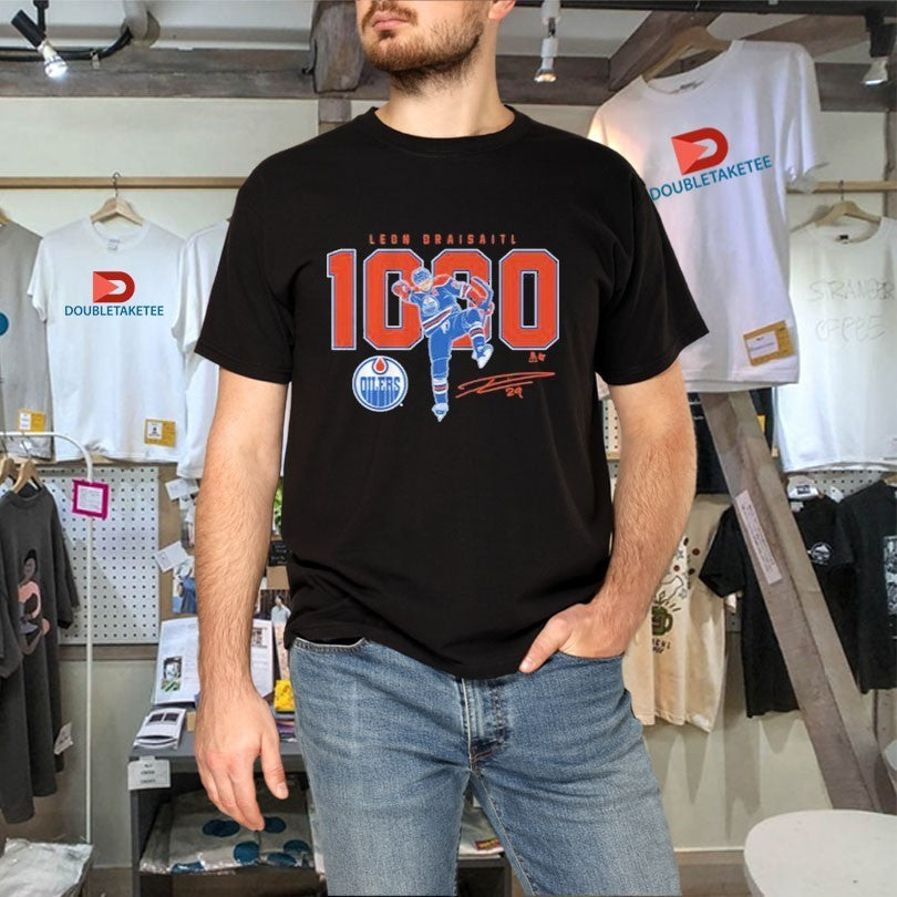 Leon Draisaitl 1000 Career NHL Points Edmonton Oilers Shirts