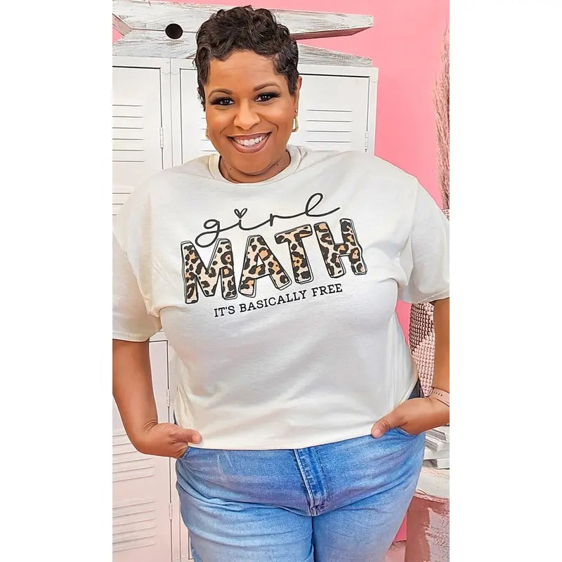 Leopard Girl Math Graphic Shirt Hoodie, Sweatshirt | TeeBloomCo.com