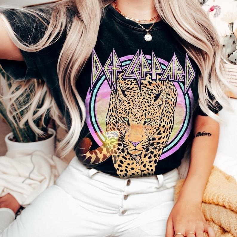 Leopard Retro Music Festival Shirt Trendy Gift Shirt Casual Clothing Hoodie, Sweatshirt | TeeBloomCo.com
