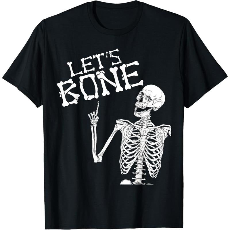 Let's Bone Skeleton Funny Halloween Costume Shirt For Adults T-Shirt made in usa Hoodie, Sweatshirt | TeeBloomCo.com