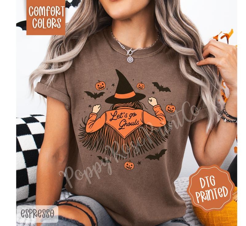 Let's Go Ghouls Shirt Comfort Colors, Trendy Halloween Tshirt Hoodie, Sweatshirt | TeeBloomCo.com