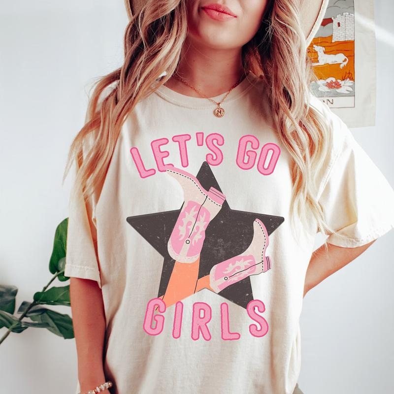 Let's Go Girls Child Shirt, Kids Graphic Tee, Rodeo Graphic Tee Hoodie, Sweatshirt | TeeBloomCo.com