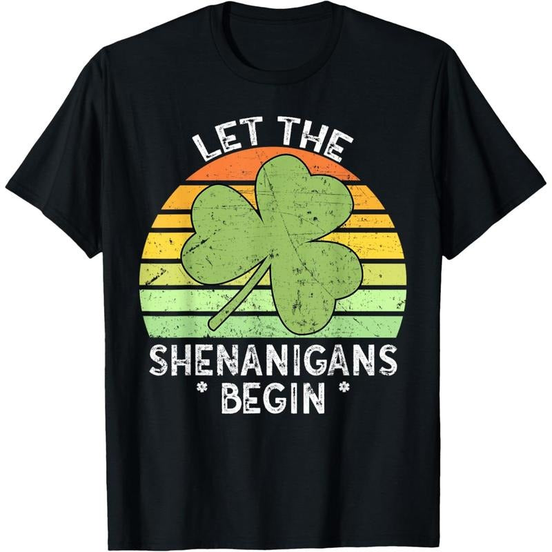 Let the Shenanigans Begin Vintage Saint Patricks Day T-Shirt made in USA Hoodie, Sweatshirt | TeeBloomCo.com