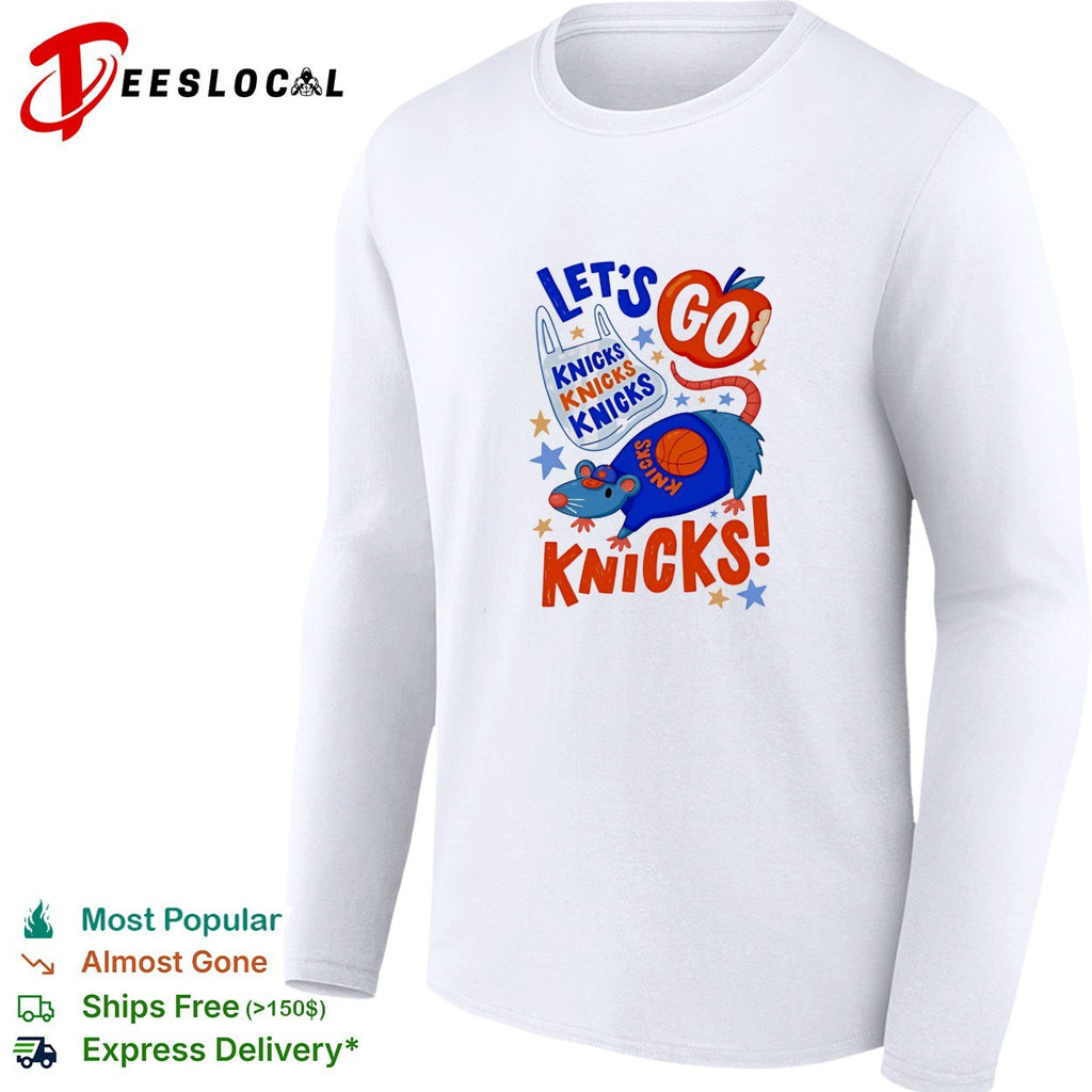 Let’s Go New York Knicks Cute Possum Rat Graphic shirt