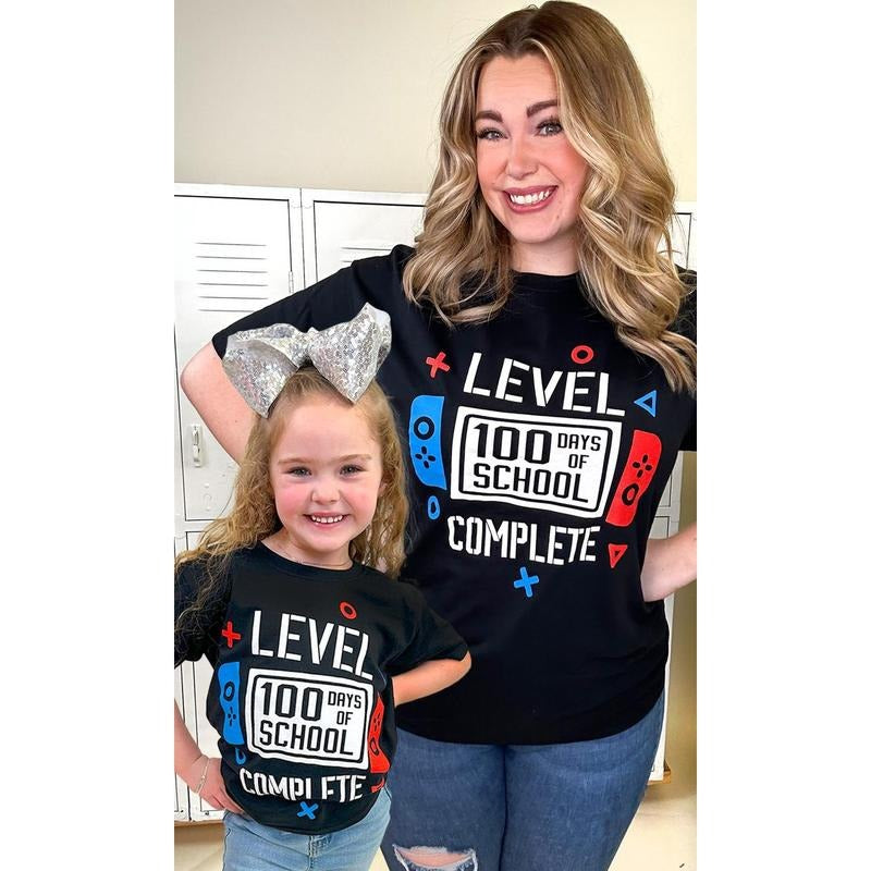 Level Complete 100 Day Graphic T-Shirt Hoodie, Sweatshirt | TeeBloomCo.com