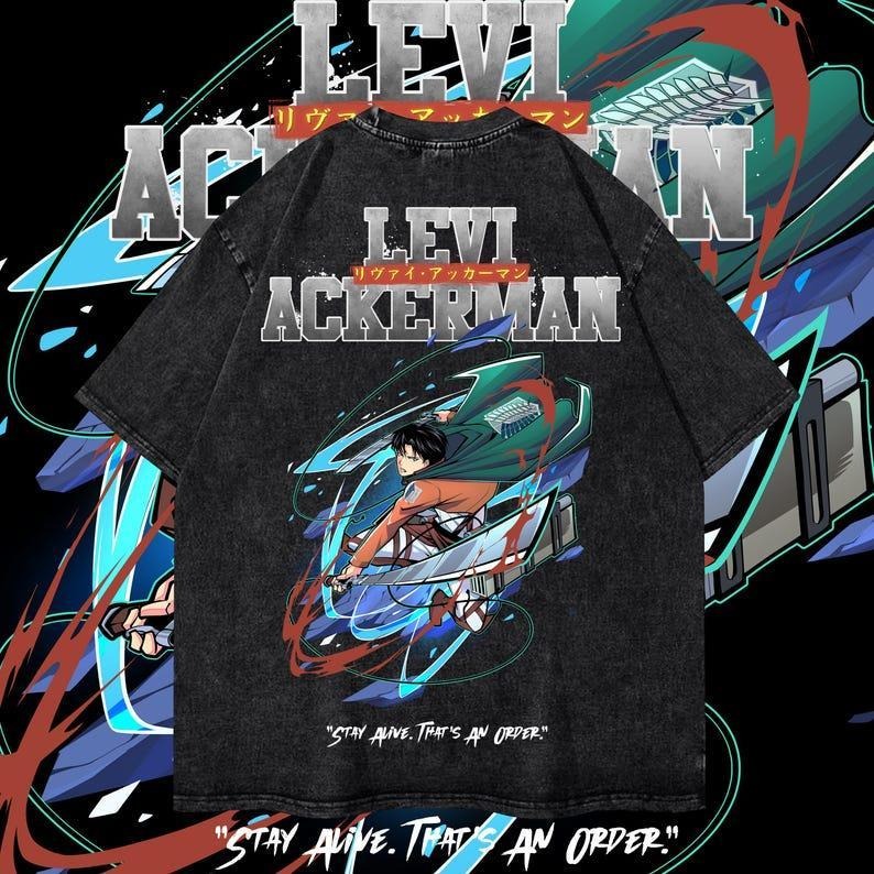 Levj Dyenomite Mineral Wash Oversized T-Shirt AOT Streetwear Unisex Anime Gym Tee Hoodie, Sweatshirt | TeeBloomCo.com
