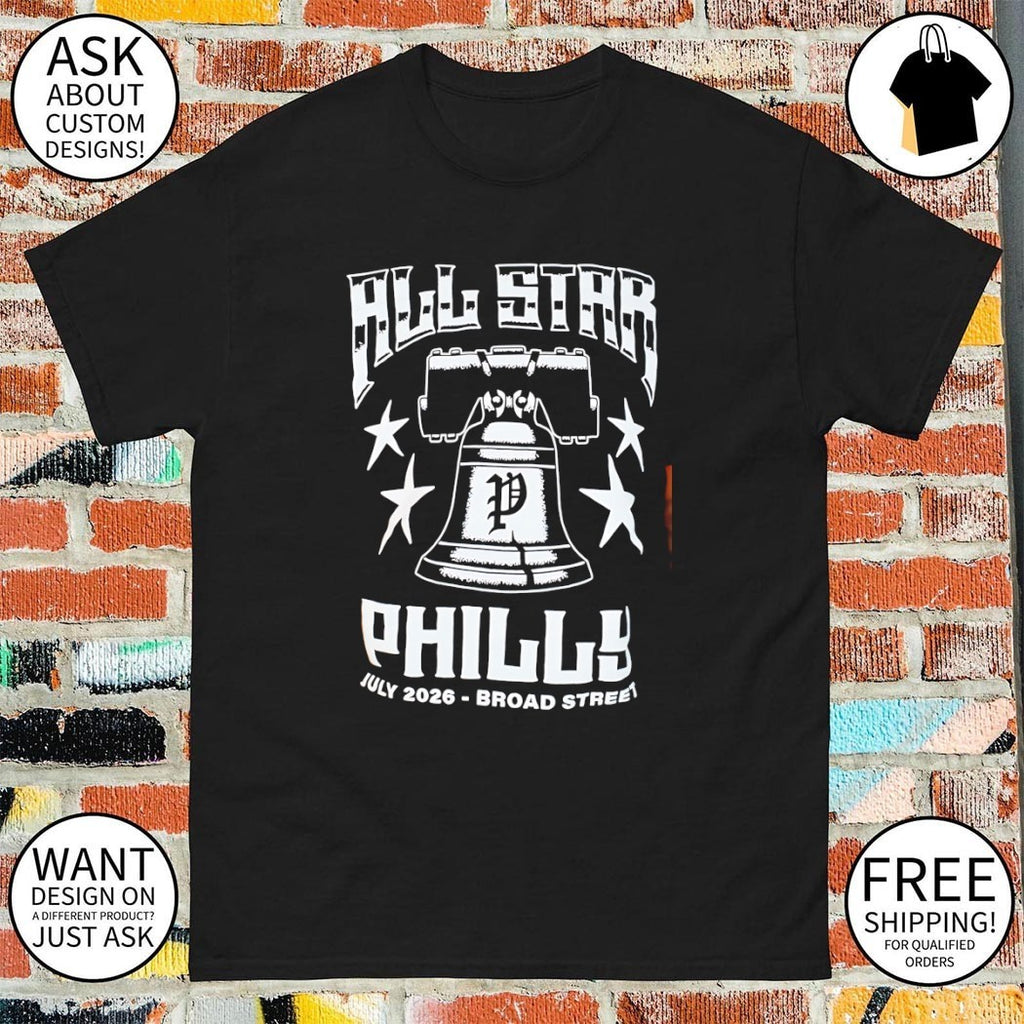 Liberty Bell Philadelphia 76ers Basketball NBA All Star Philly July 2026 Broad Street shirt