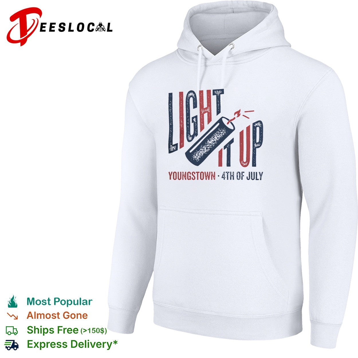 Light it up Youngstown 4th of July firecracker shirt
