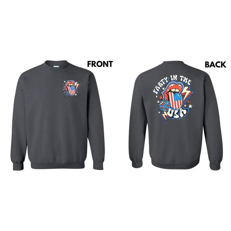Lightning Disco USA Party Sweatshirt T-Shirts, Hoodie | TeeBloomCo.com