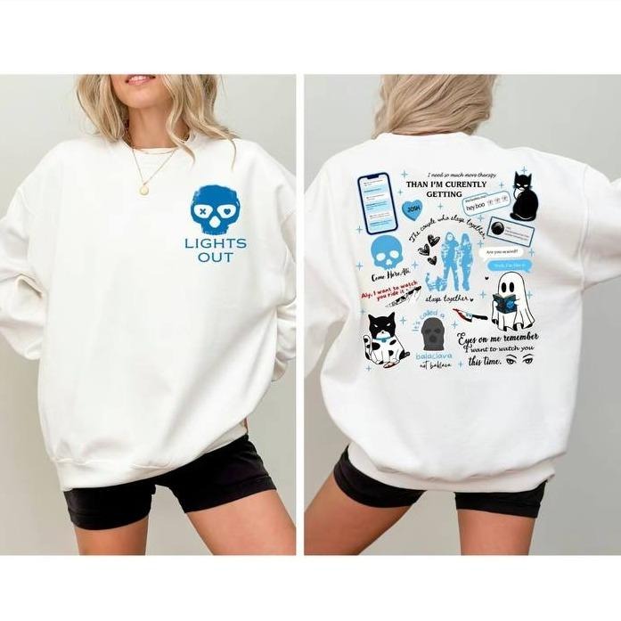Lights Out Navessa Allen Doubled side Sweatshirt, Navassa Allen Shirt. Dark romance And Bookkish Merch. Smutty Readers...