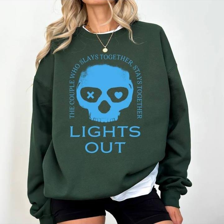 Lights Out Sweatshirt, Blu Skull Navessa Allen Book Sweat T-Shirts, Hoodie | TeeBloomCo.com