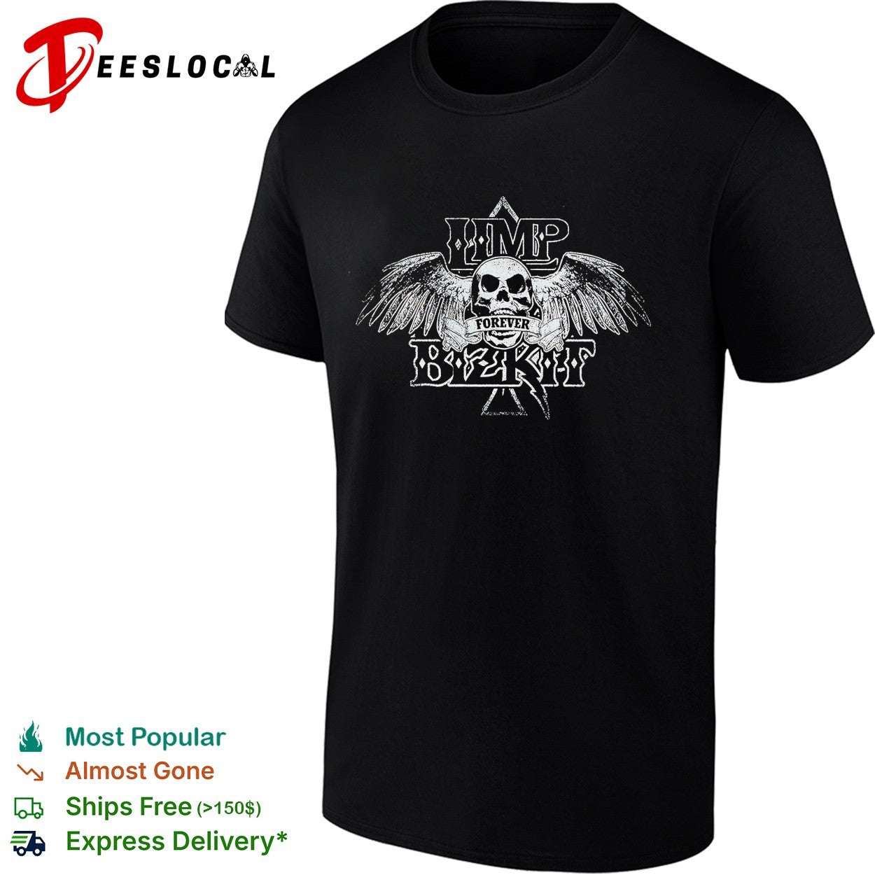 Limp Bizkit Skull and Wings 2026 Tour Forever Spade vintage shirt
