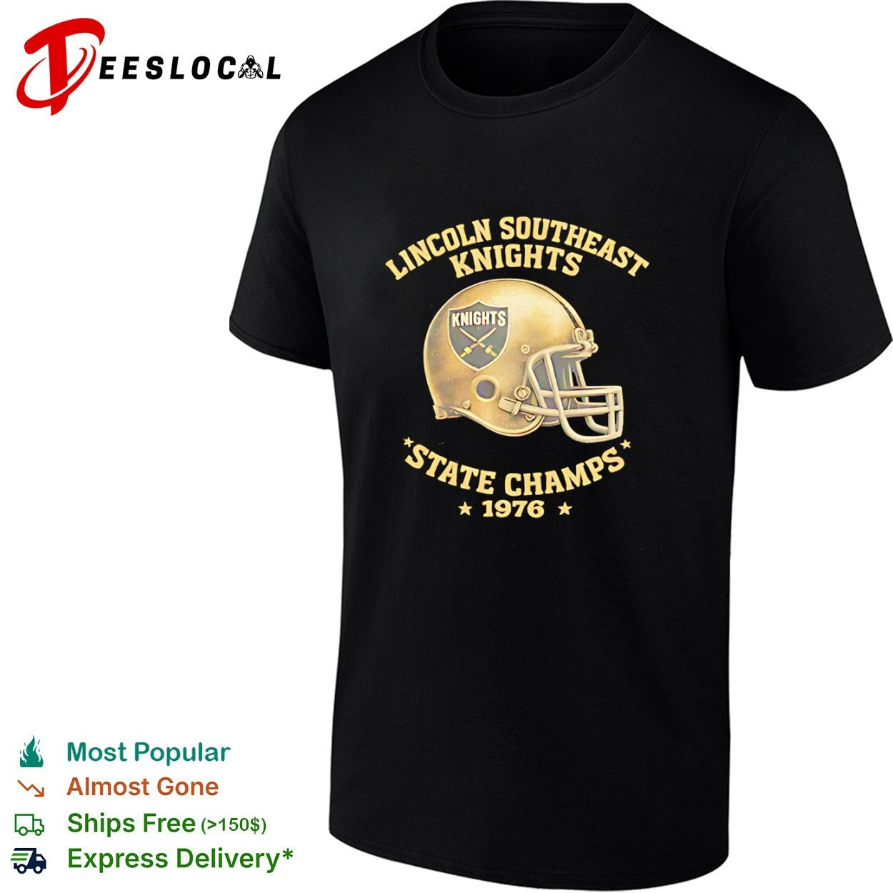 Lincoln Southeast Knights State Champs 1976 Football Helmet shirt