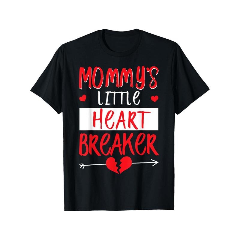 Little Heart Breaker Men T-Shirts, Funny Valentine'S Day Novelty Graphic Printed Tee, Short Sleeve Valentine'S Day Couple...
