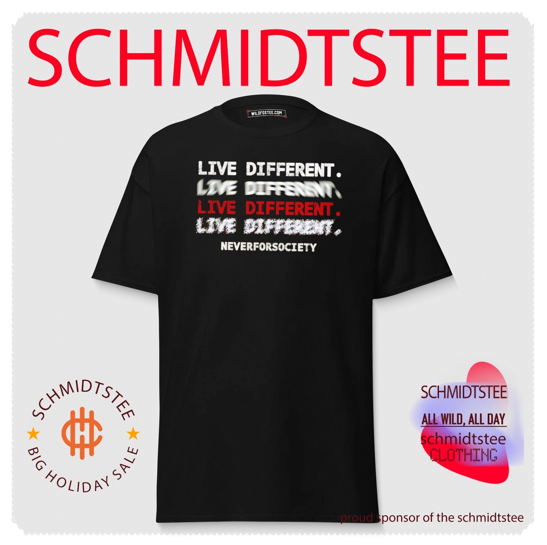 Live Different Neverforsociety inspirational shirt
