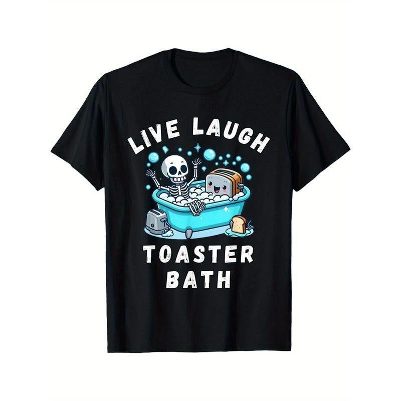 Live Laugh Toaster Bath, Sarcastic Unhinged Meme Saying T-Shirt made in usa Hoodie, Sweatshirt | TeeBloomCo.com