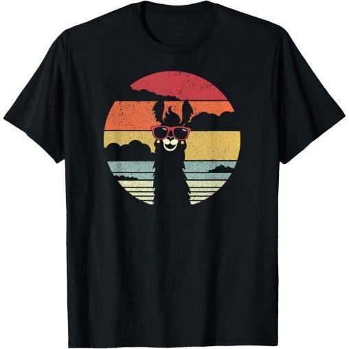 Llama, Retro Style Alpaca T-Shirt Made in USA Hoodie, Sweatshirt | TeeBloomCo.com