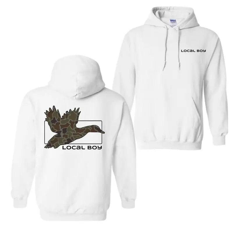 Local Boy Hunting Duck 2 Sides Unisex Hoodie - Sweater - T-shirt Sweatshirt | TeeBloomCo.com