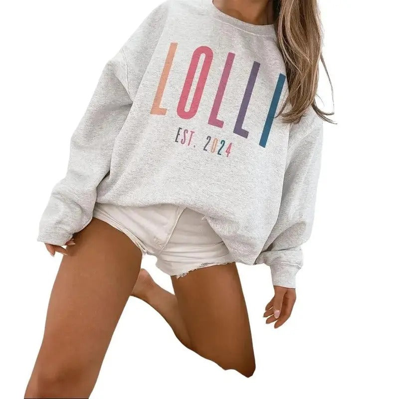 Lolli Ombre EST Date Gift For New Lolli Sweatshirt  - Unisex Pullover Womenswear Hoodie T-Shirts | TeeBloomCo.com