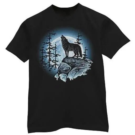 Lone Wolf howling at the Moon T-shirt Made in USA Hoodie, Sweatshirt | TeeBloomCo.com