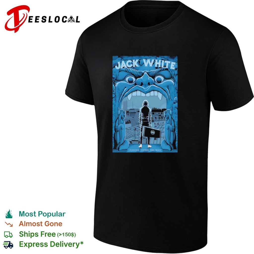 Lone figure city street giant monster face building concert framed poster art shirt
