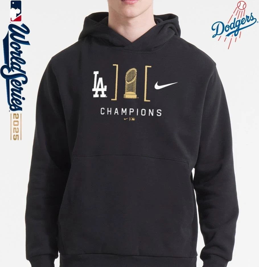 Los Angeles Dodgers 2025 MLB World Series Champions Lockup T-Shirt