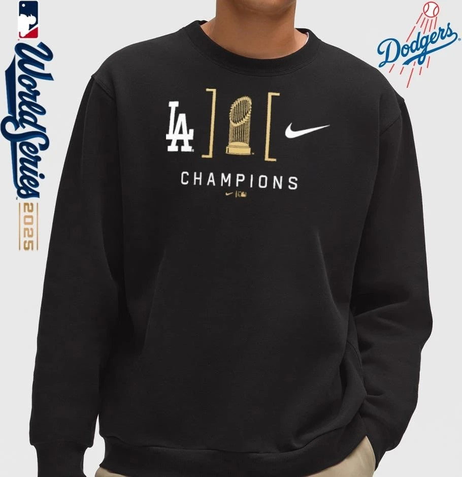 Los Angeles Dodgers 2025 MLB World Series Champions Lockup T-Shirt