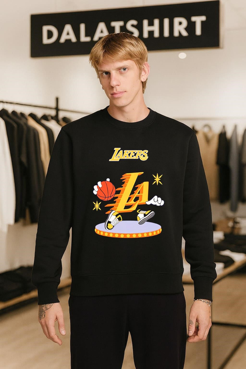 Los Angeles Lakers LA Basketball Cartoon Character Mascot shirt