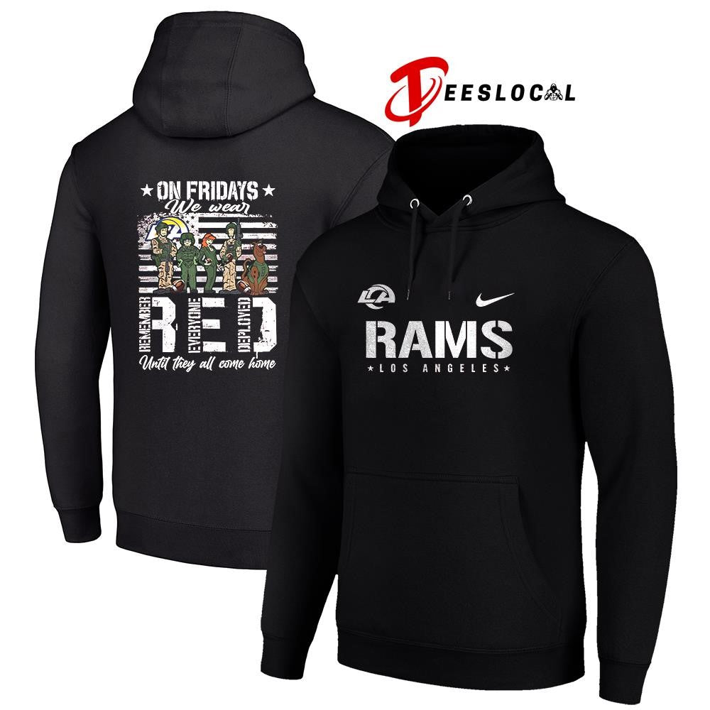 Los Angeles Rams x Scooby Doo on friday we wear RED until they all come home shirt
