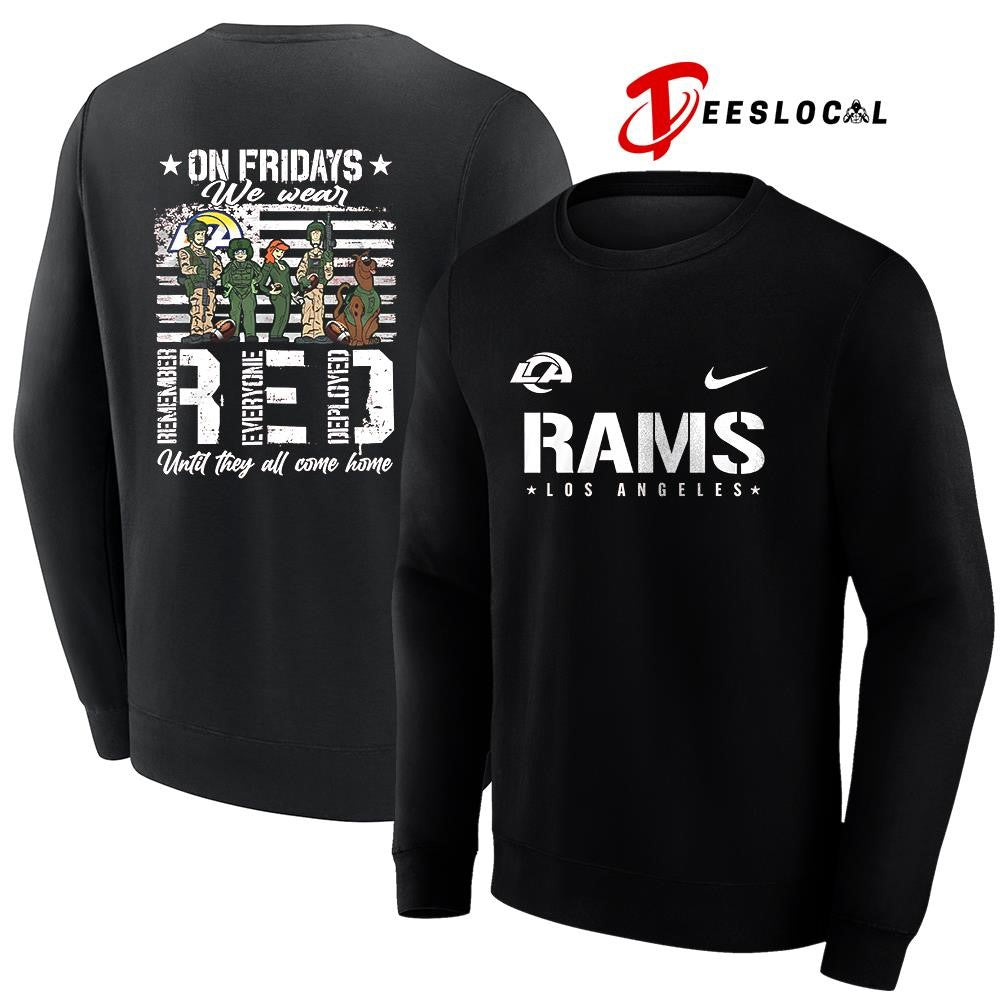 Los Angeles Rams x Scooby Doo on friday we wear RED until they all come home shirt