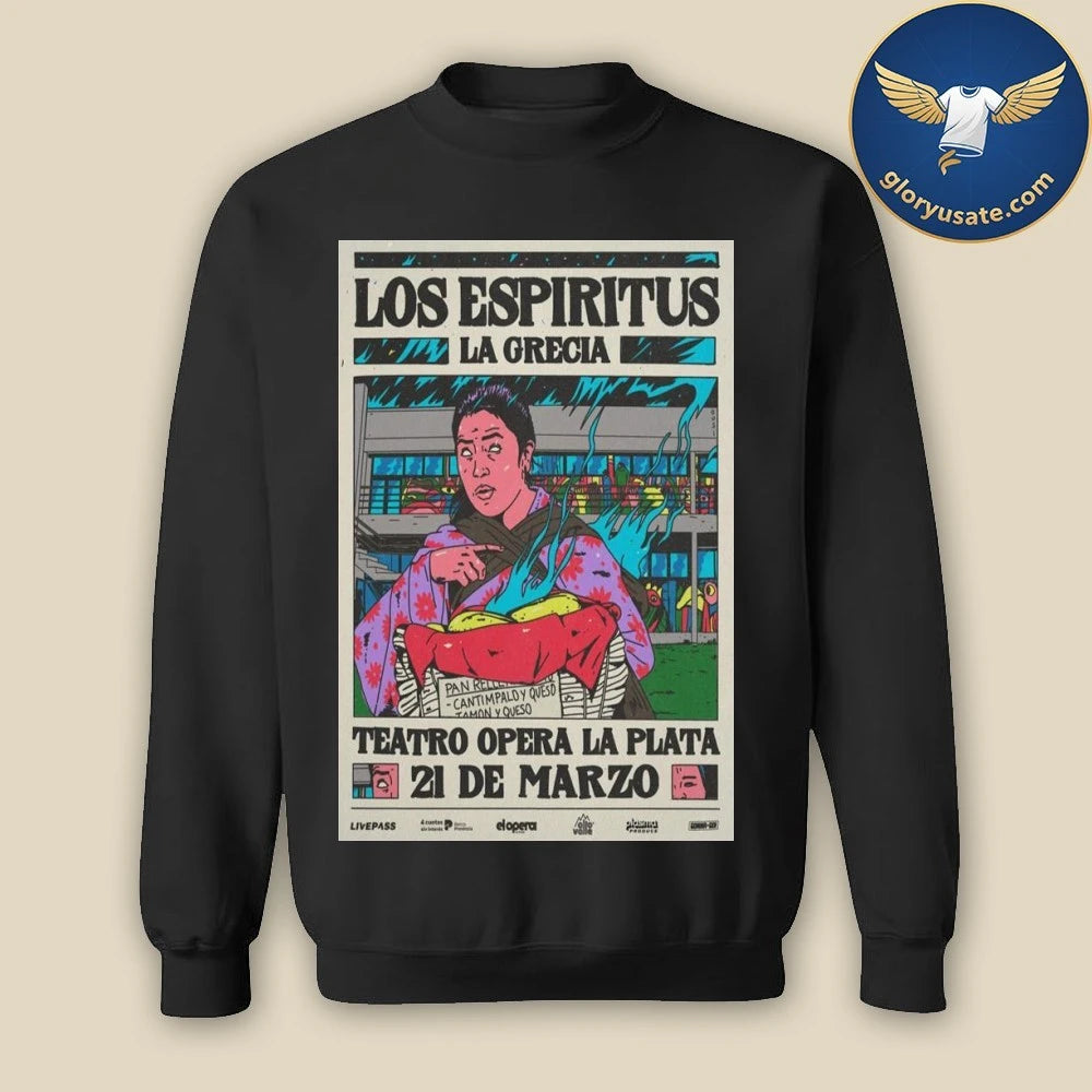 Los Espiritus Teatro Opera La Plata March 21 2026 Concert Poster Shirt