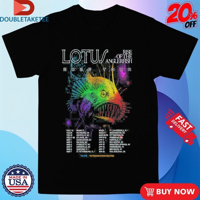 Lotus Rise Of The Anglerfish Tour 2026 Dates Shirts