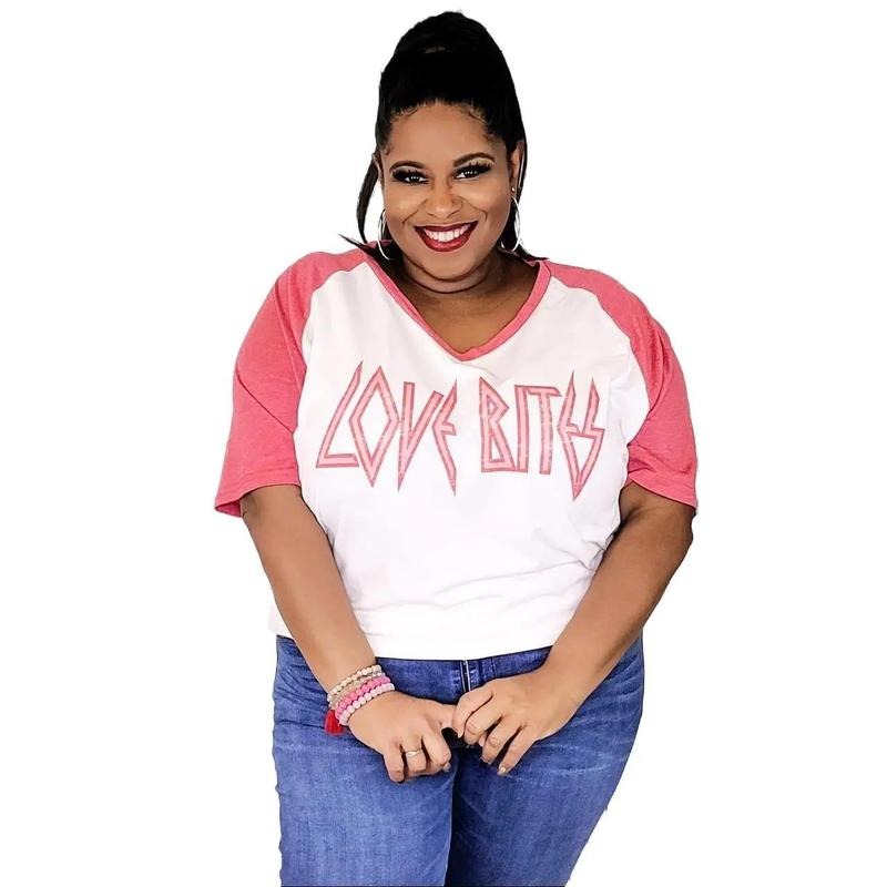 Love Bites V-Neck T-Shirt Hoodie, Sweatshirt | TeeBloomCo.com
