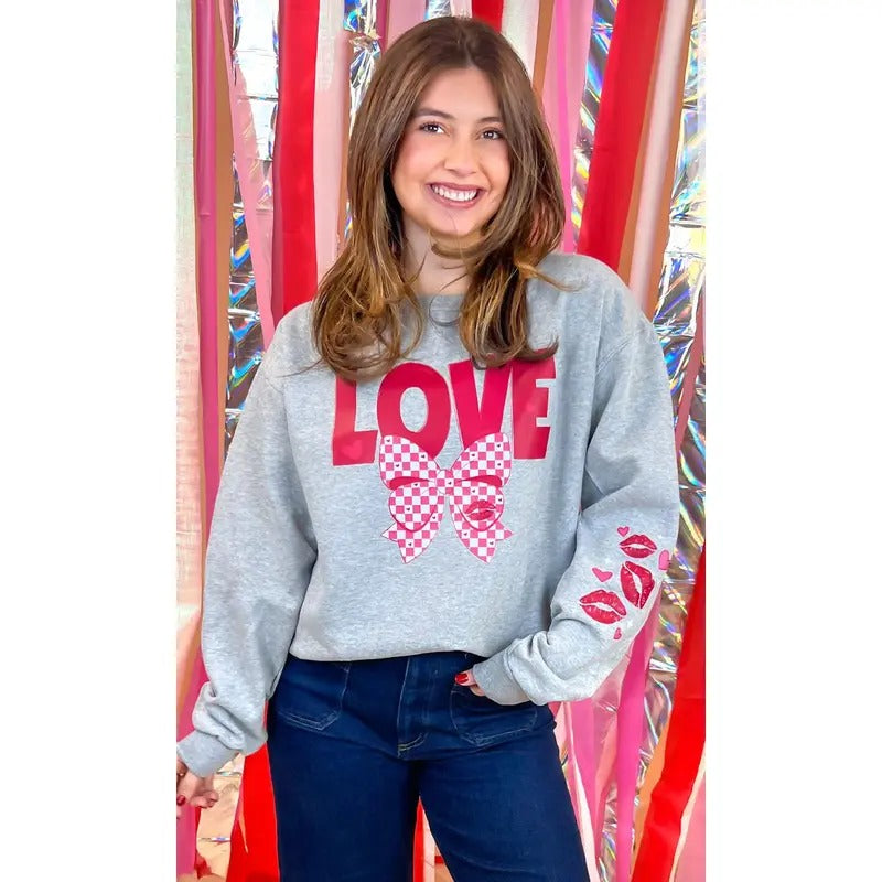 Love Bow Graphic Sweatshirt T-Shirts, Hoodie | TeeBloomCo.com
