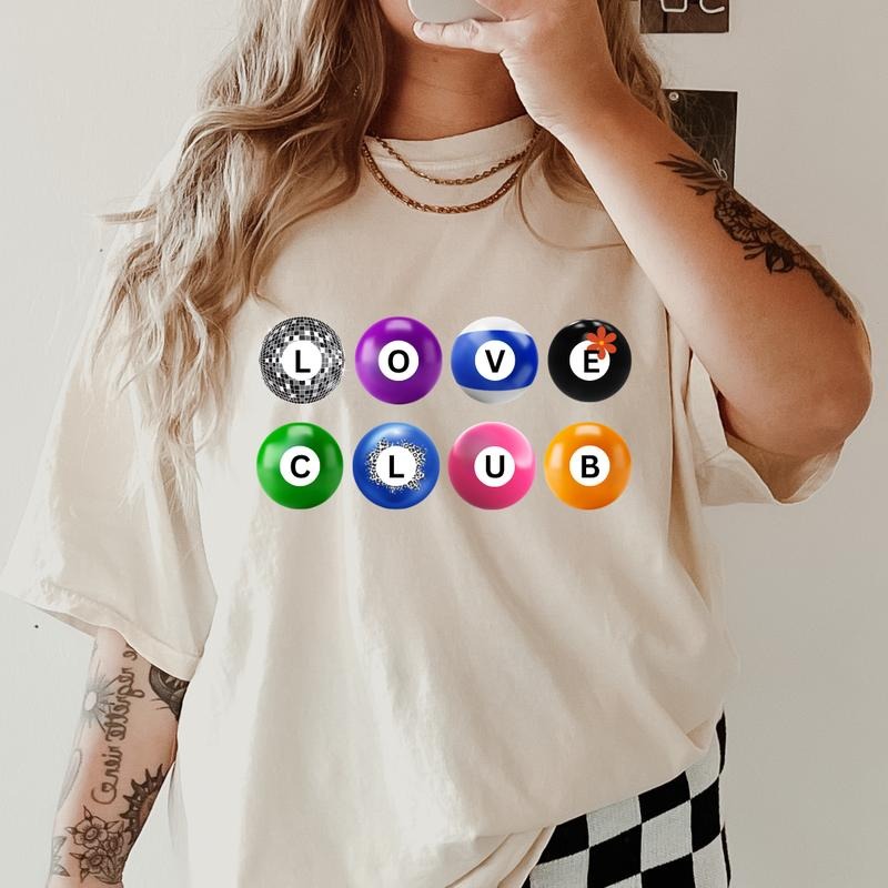 Love Club Retro #1 Shirt ~ Unisex Apparel Relaxed Fit Printed In The USA Clothing Womenswear Casual Comfort Cotton Top...