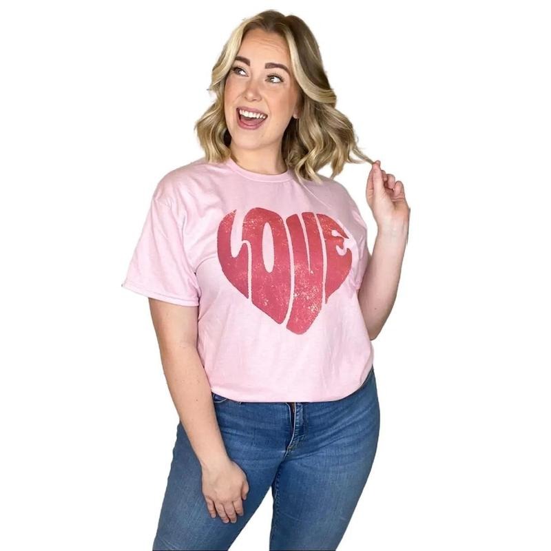Love Heart Distress T-Shirt Hoodie, Sweatshirt | TeeBloomCo.com