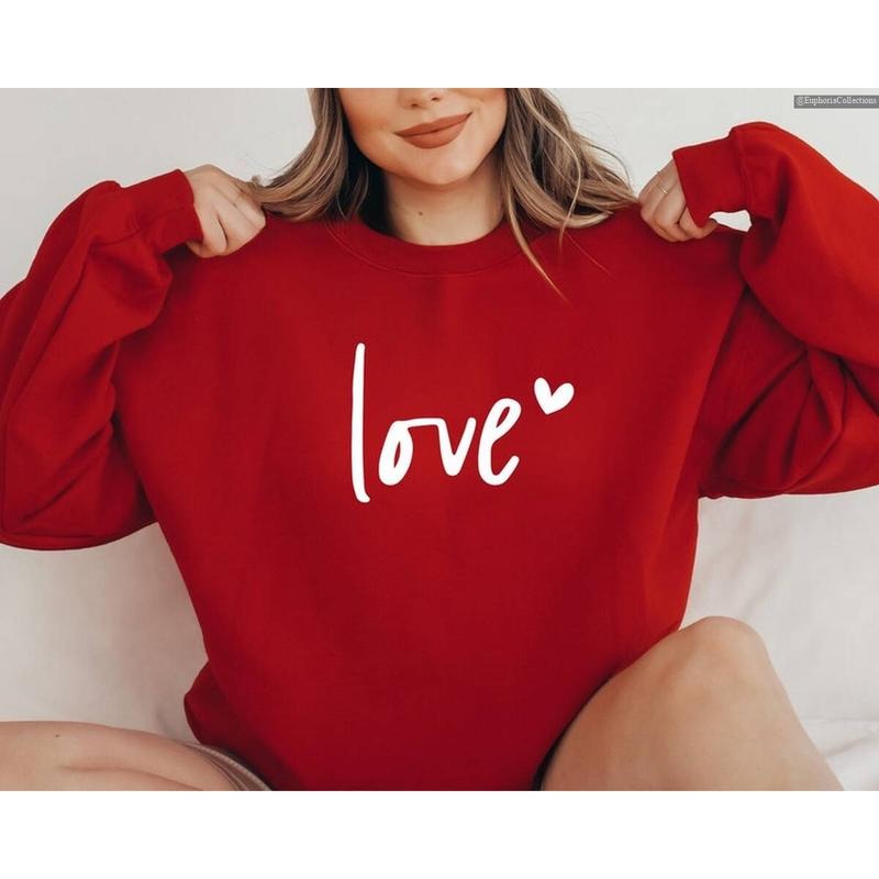 Love Heart Sweatshirt Hoodie T-Shirt, Valentines Day Couple Matching Sweater, Gift For Her, Love Hoodie , Global Trending...