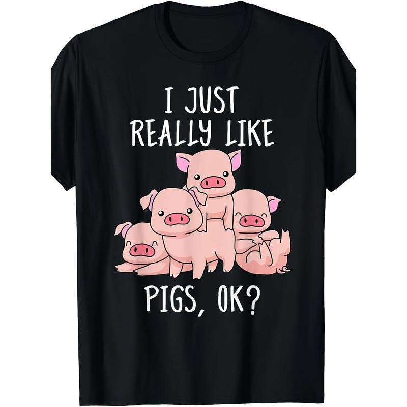 Love Pig T-shirt Gift Pig T-shirt Men Cute Pig T-shirt made in usa Hoodie, Sweatshirt | TeeBloomCo.com