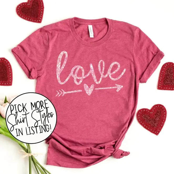 Love Valentine's Shirt, Arrow Love Sweatshirt, Hoodie, T-Shirt | TeeBloomCo.com
