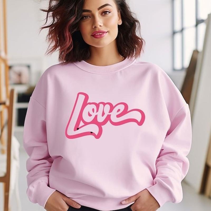 Love Valentines Women's Sweatshirt Long Sleeve Casual T-Shirts, Hoodie | TeeBloomCo.com