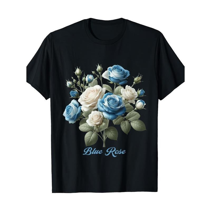 Lovely Blue Rose Plant Nature Lover T-shirt -100% cotton Made in USA Hoodie, Sweatshirt | TeeBloomCo.com