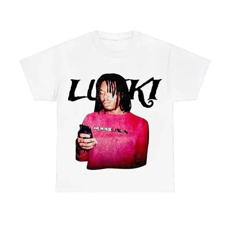 Lucki Rapprt Big Face Graphic T-Shirt Top Shortsleeve Streetwear Sweatshirt, Hoodie | TeeBloomCo.com