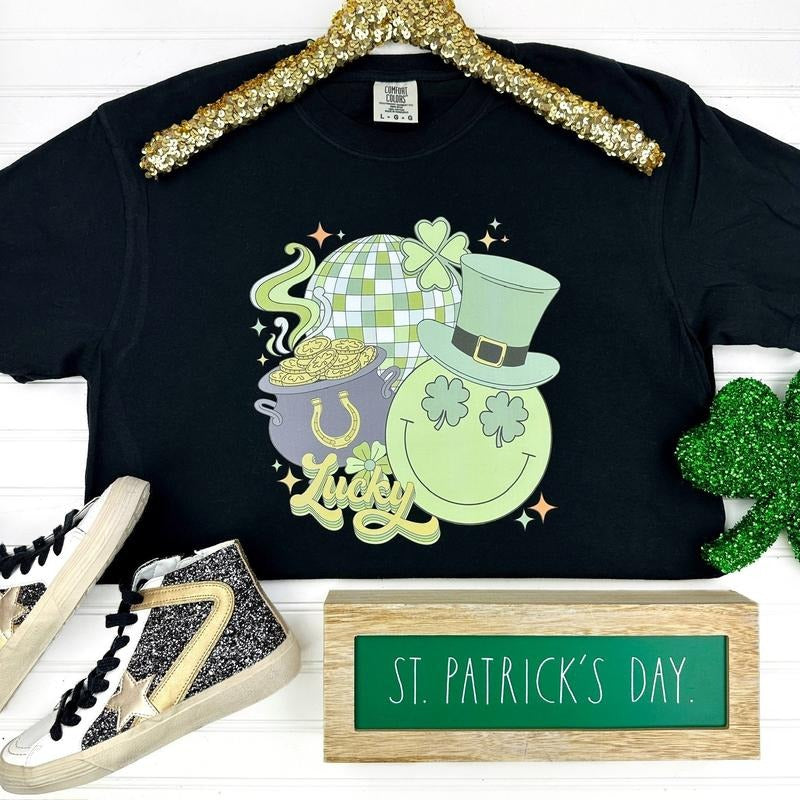 Lucky Little Disco Comfort Colors T-Shirt Hoodie, Sweatshirt | TeeBloomCo.com