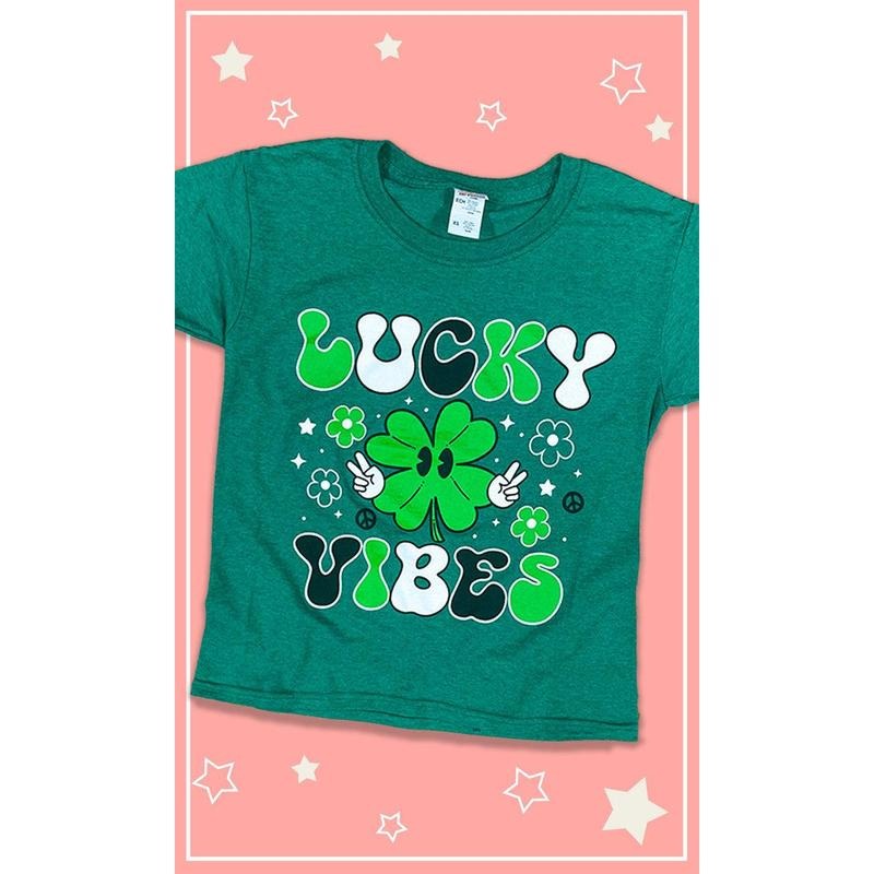 Lucky Vibes Youth Graphic T-Shirt Hoodie, Sweatshirt | TeeBloomCo.com