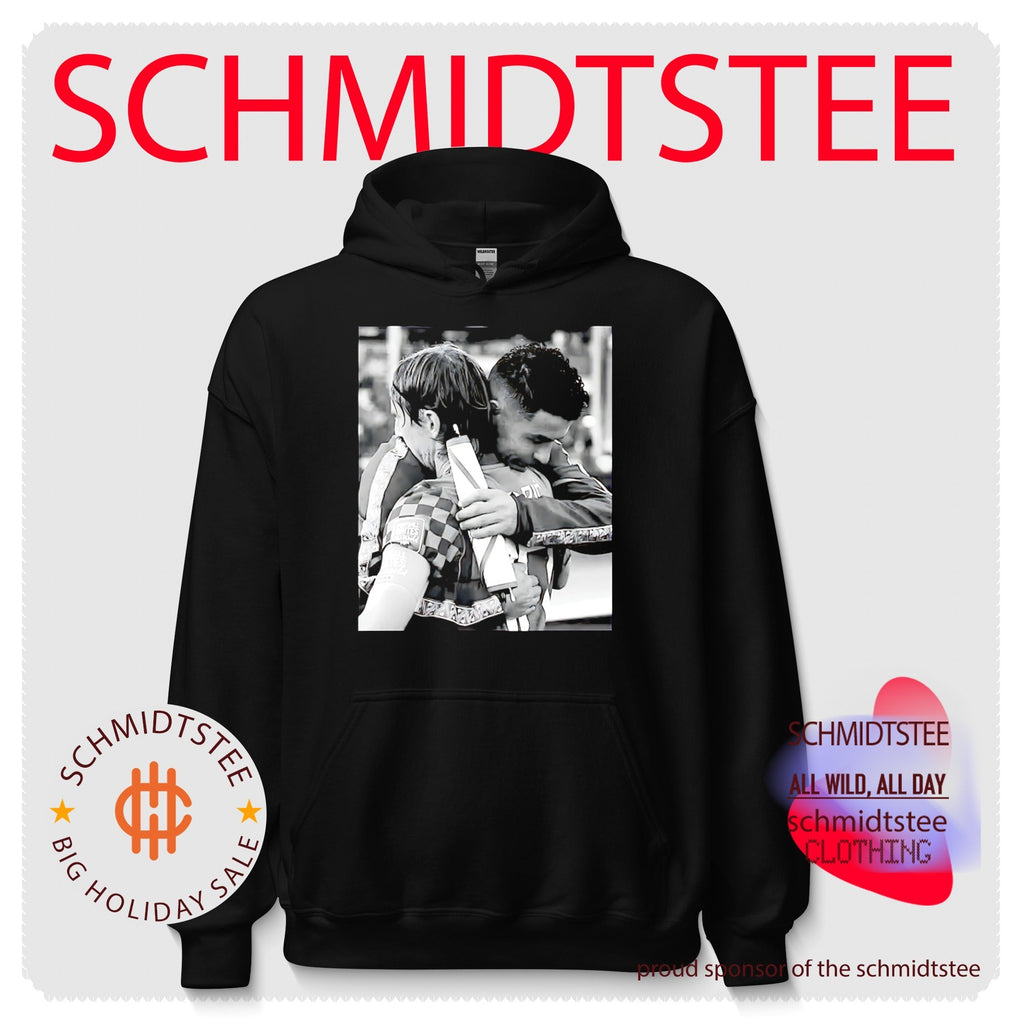 Luka Modrić and Cristiano Ronaldo Football Unites the World Hug Memorial shirt