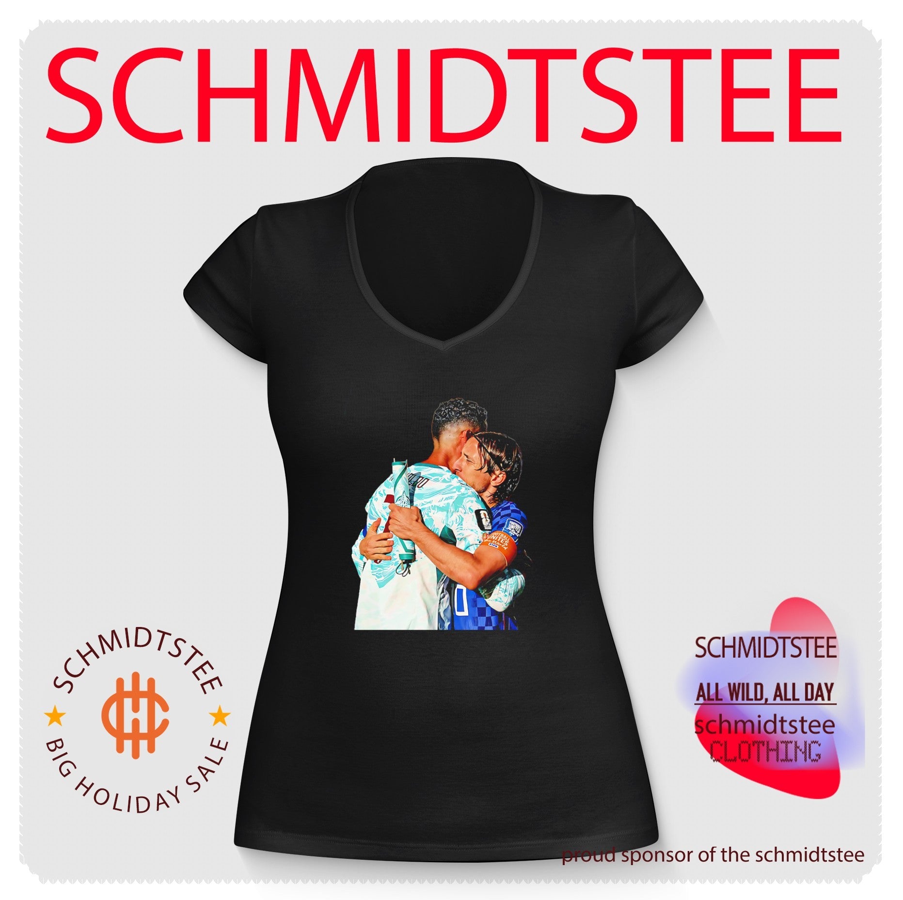 Luka Modric and Cristiano Ronaldo hugging moment shirt