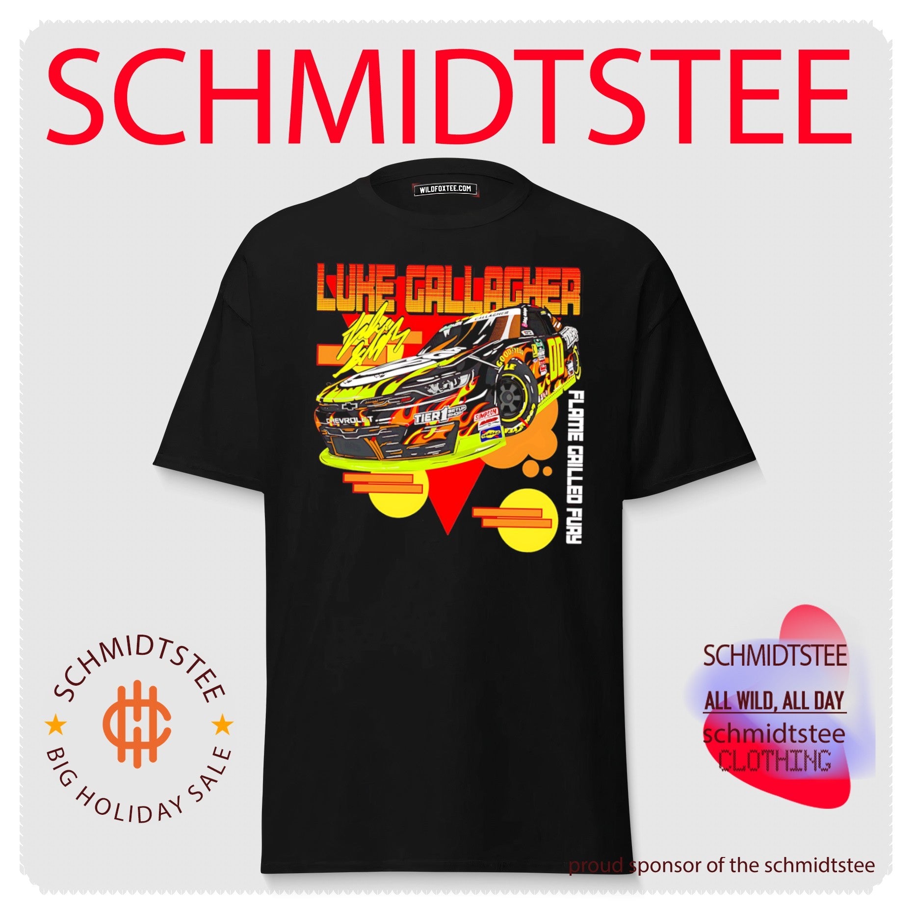 Luke Gallagher Flame Grilled Fury Racing shirt