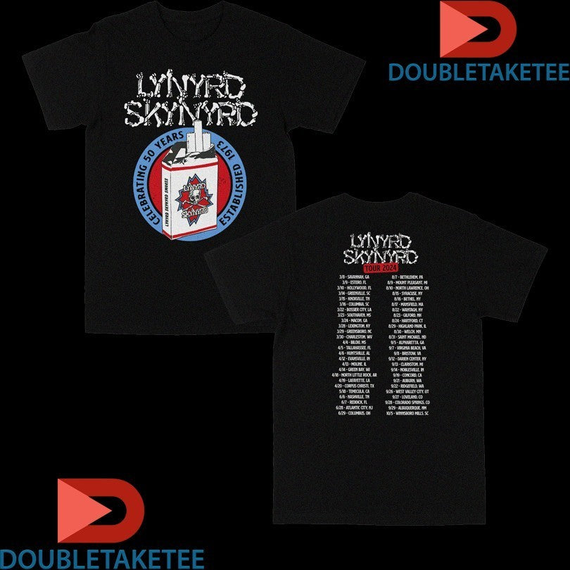 Lynyrd Skynyrd Celebrating 50 Years Est 1973 Smokes 2024 Tour Dates Shirts
