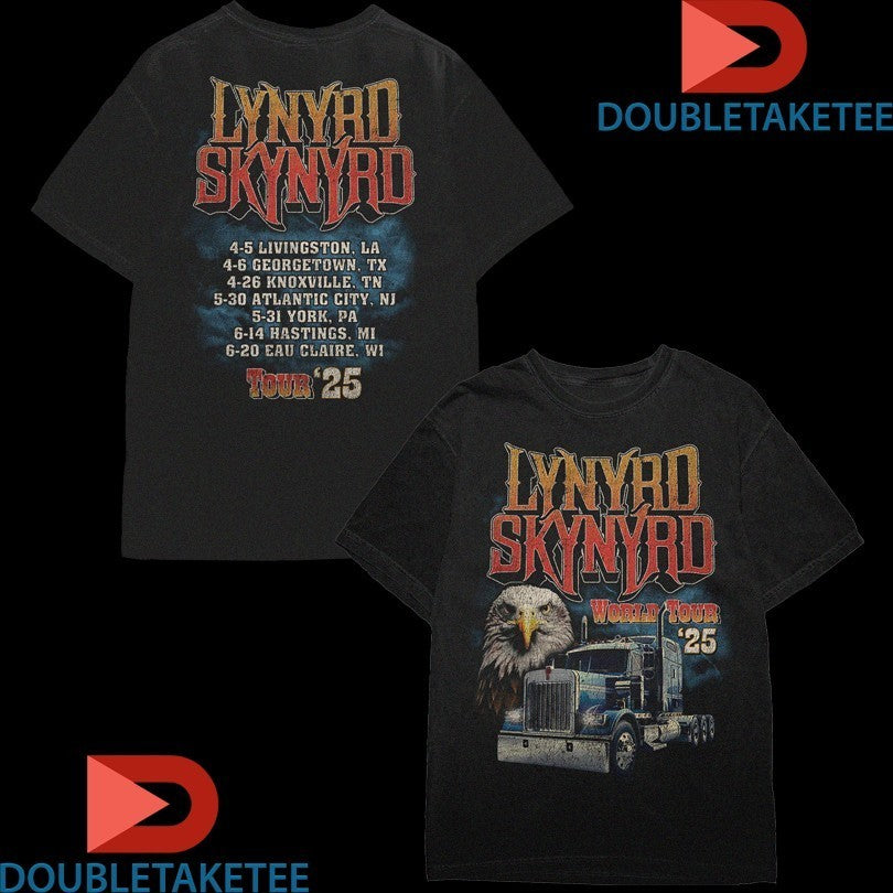 Lynyrd Skynyrd Truck Stop World Tour ’25 Dates Shirts